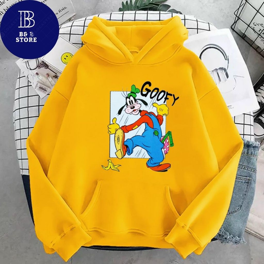 ÁO KHOÁC HOODIE NỈ UNISEX IN GOOFY SIÊU CUTE ÁO KHOÁC HOODIE LOCAL BRAND FORM RỘNG NAM NỮ NHIỀU MÀU