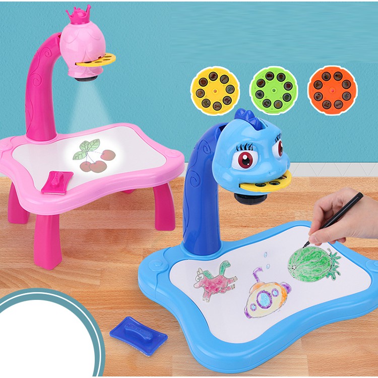 Bộ bàn máy chiếu đèn tập vẽ cho bé, bàn chiếu hình ảnh để bé vẽ theo, đồ chơi cho bé,  đồ chơi giải trí cho bé