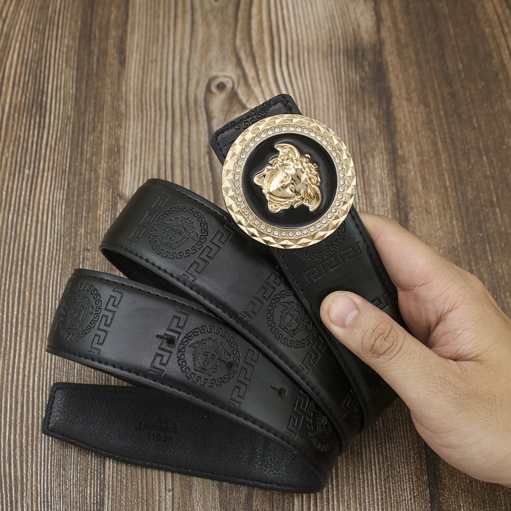 Thắt Lưng Nam VerS Đính Đá Saphia, Dây Nịt Nam, Dây Lưng Nam Trẻ, Thắt Lưng Da Pu Cao Cấp