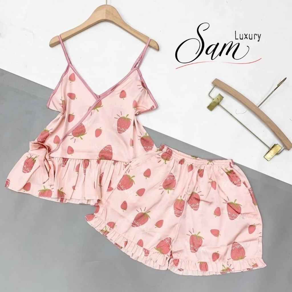 Đồ ngủ pyjama hàn quốc, chất vải lụa mềm mịn, Sam luxury | BigBuy360 - bigbuy360.vn