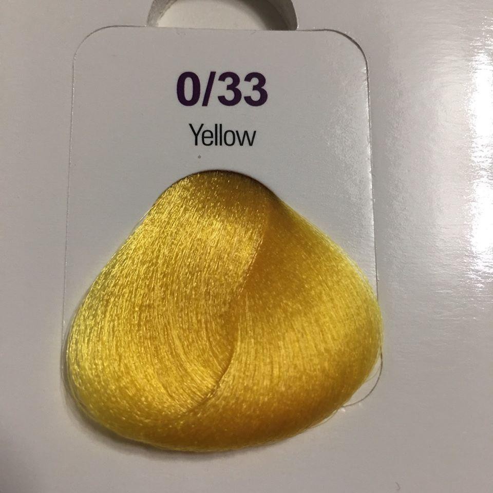 Thuốc Nhuộm Tóc Màu Vàng Chanh Yellow 0/33 Hair Dye Cream