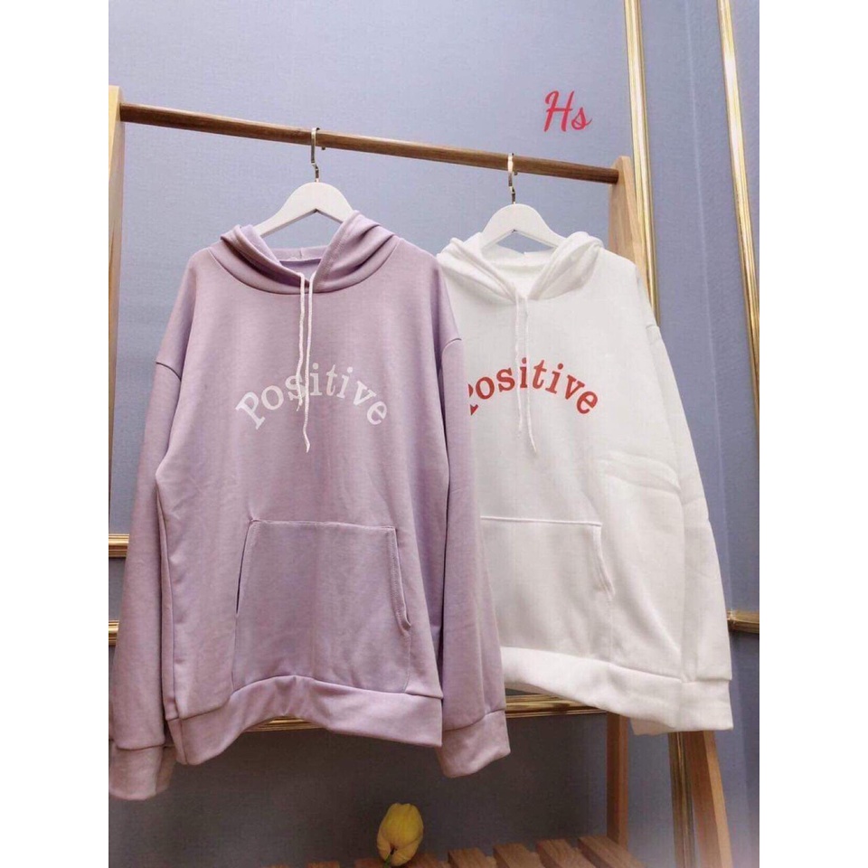 Áo Hoodie In Chữ Posi Chất Liệu Nỉ Ngoại Dày Mịn