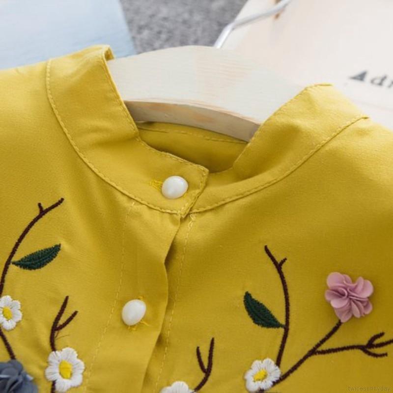 Đầm hoa tay ngắn xinh xắn dành cho bé gái