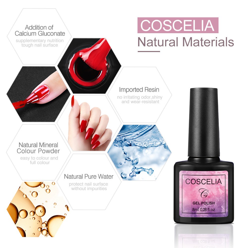 [Hàng mới về] Gel sơn móng tay Coscelia 8ml màu số 21-40 cao cấp