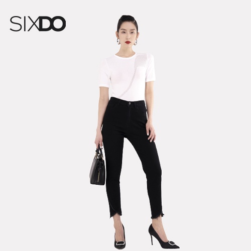 Áo len hoạ tiết ren ngực SIXDO