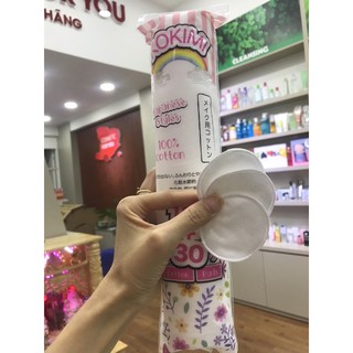 Bông Tẩy Trang KoKiMi - 125+30 miếng 100% bông Cotton