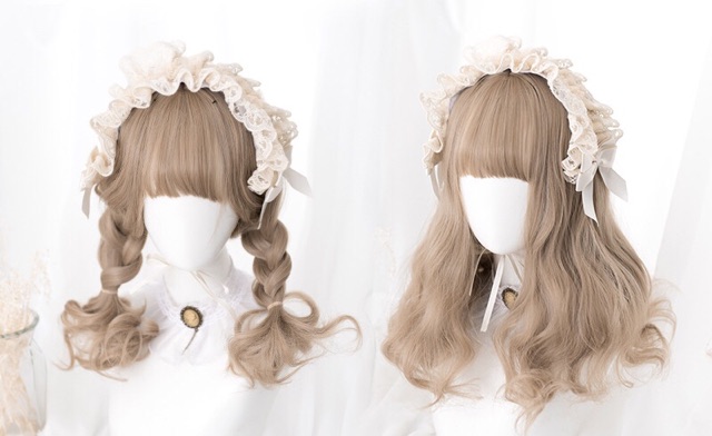 Tóc giả cao cấp - Wig lolita mã LOA tặng kèm lưới đội