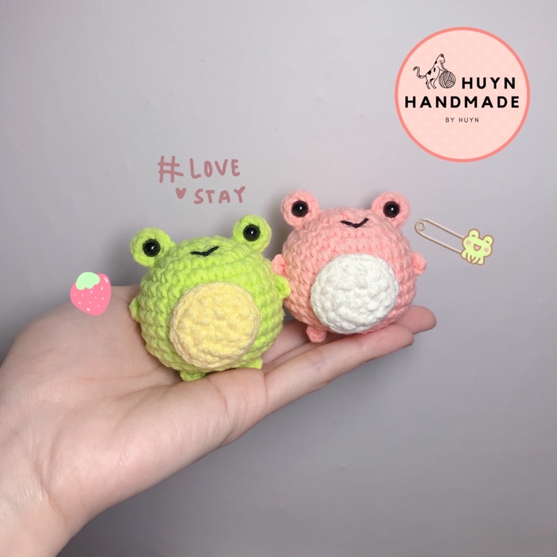 Móc khoá len bé ếch | Huyn Handmade