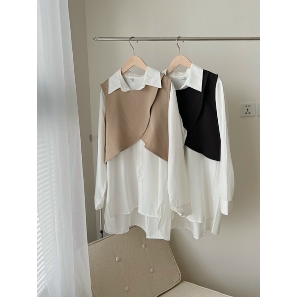 Set áo sơ mi kèm đai siêu hot - Hàng loại đẹp
