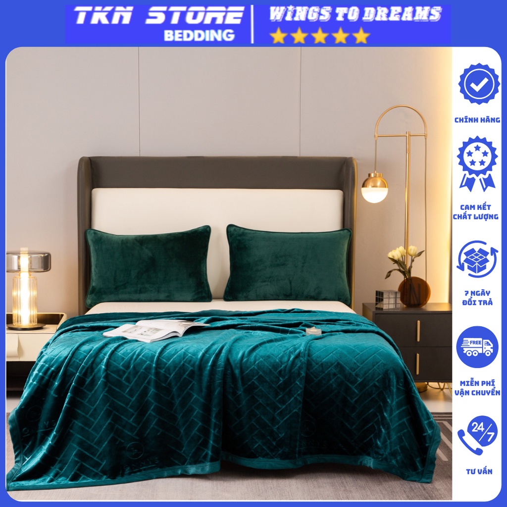 Chăn tuyết lông thỏ JONNYS mẫu mới 2022 , Mền lông thỏ 2mx2m3 chất liệu lông dày không rụng lông (tặng kèm túi sách)