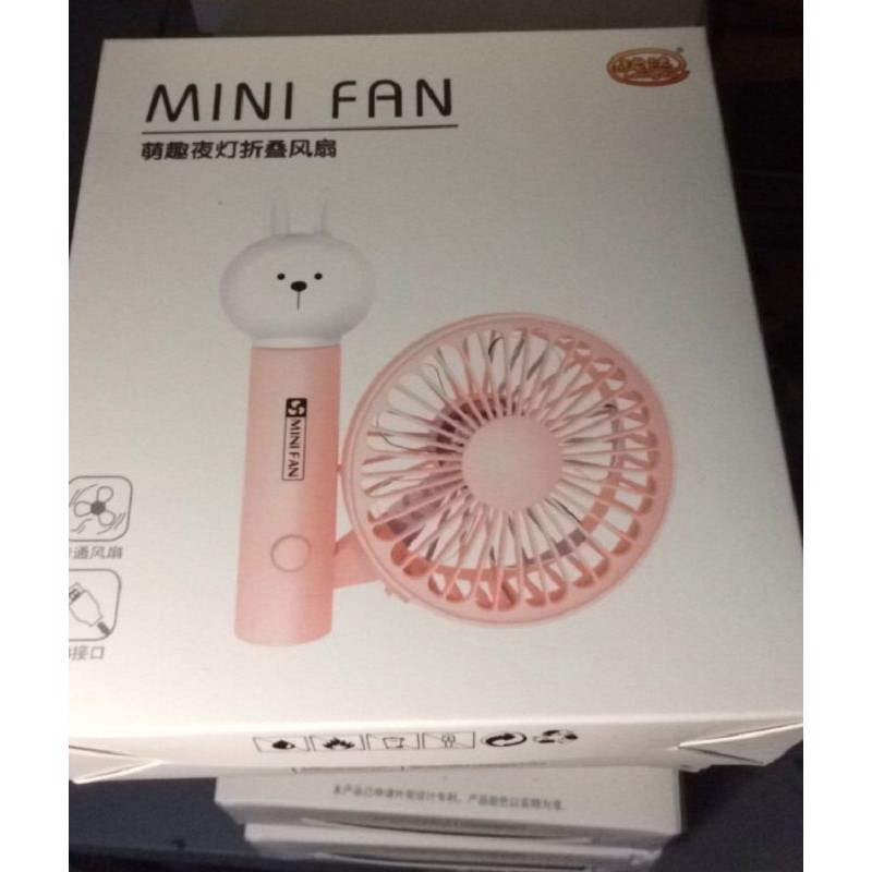 Quạt mini fan hình thú có đèn,,,