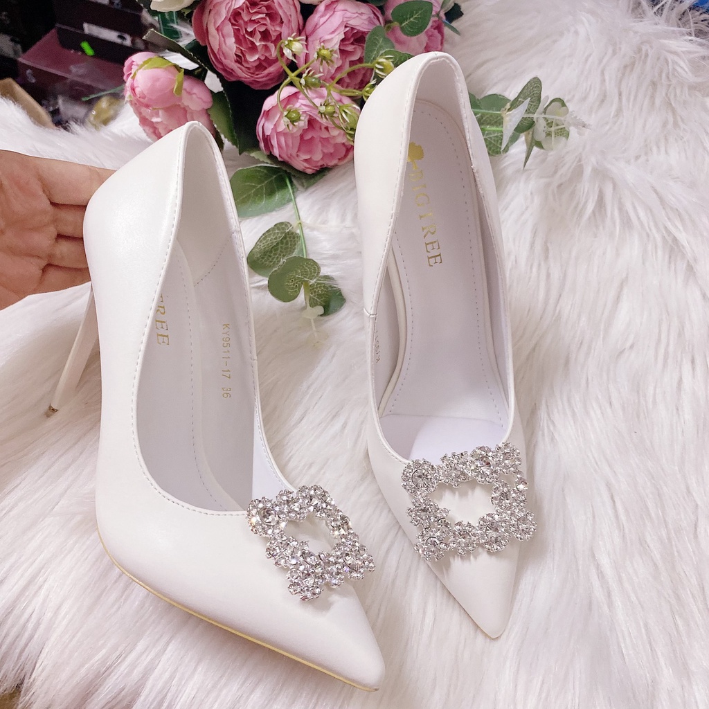 GIÀY MŨI ĐÍNH ĐÁ VUÔNG ( DẠNG KẸP)