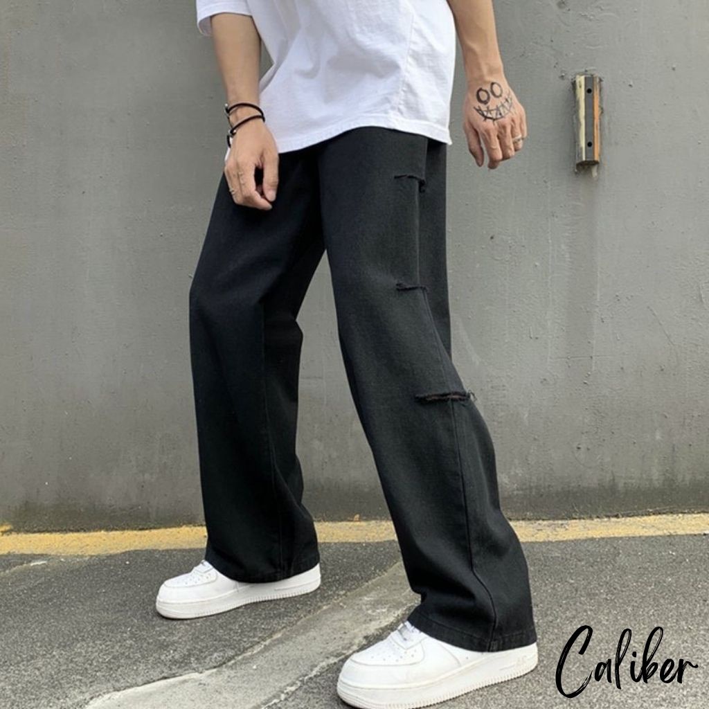 Quần Nam KaKi  ống suông CLALIBER Unisex -  Quần KaKi  Jack  CQD23 hai màu đen trắng