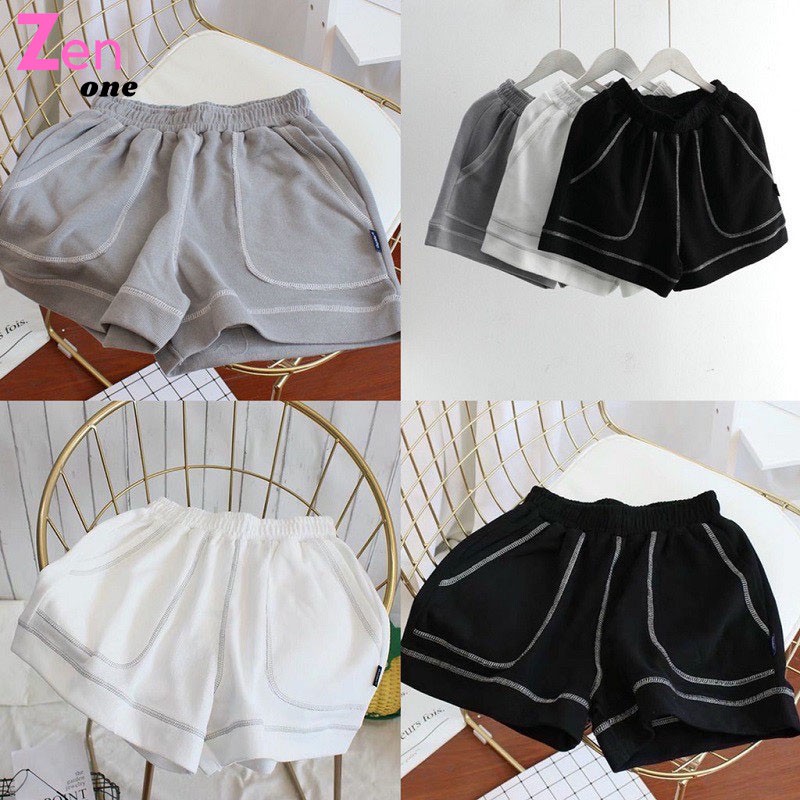 Quần đùi nữ viền chỉ nổi may ngược sporty thể thao 3 màu dễ phối đồ,Quần short nữ Quần đùi nữ chỉ nổi cá tính năng động | BigBuy360 - bigbuy360.vn