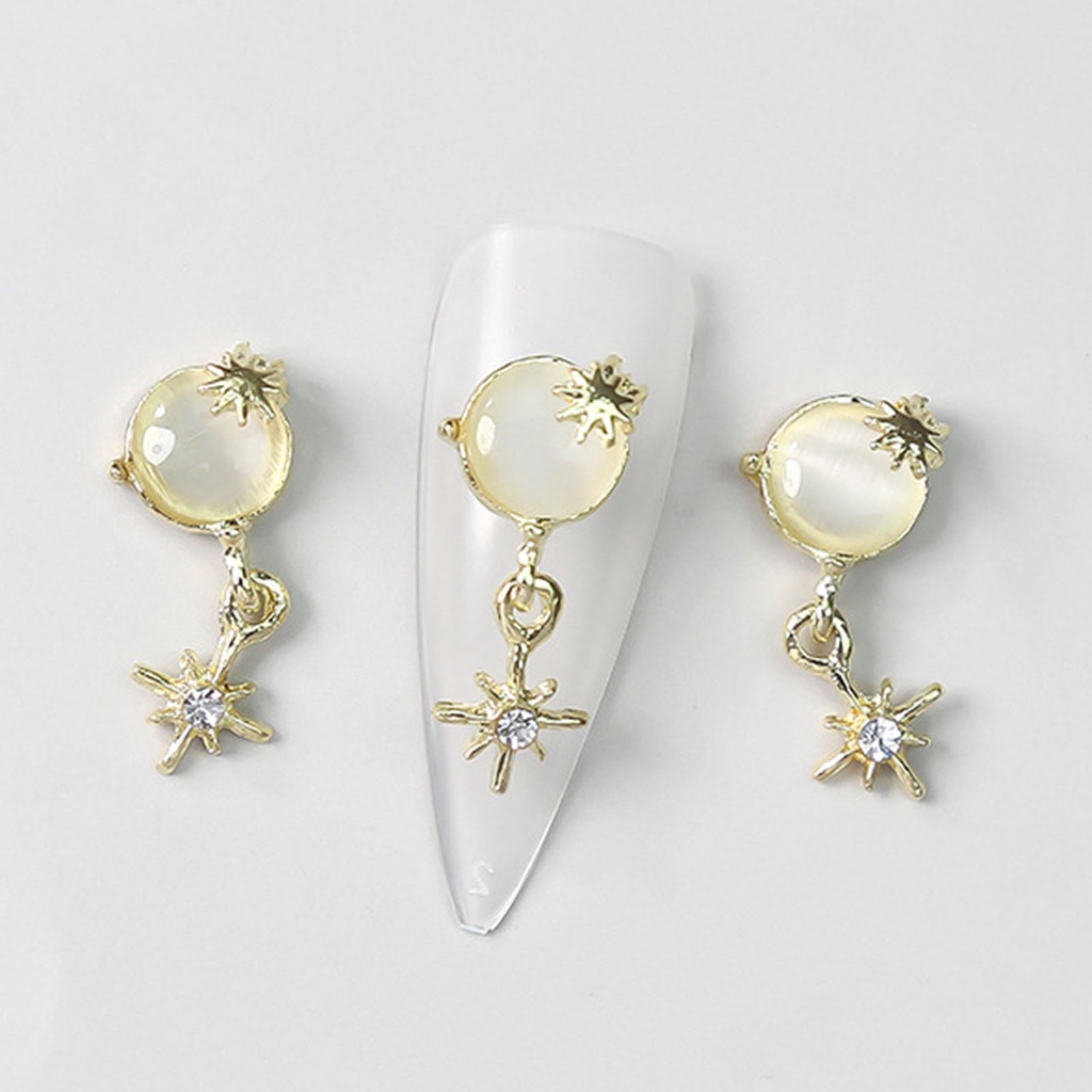 Bộ 5 Phụ Kiện Trang Trí Móng Tay Nghệ Thuật Trọng Lượng Nhẹ Lấp Lánh Dành Cho Nữ DIY