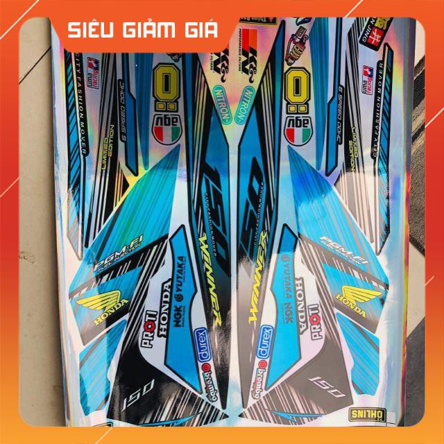 Tem rời winner sọc xanh đen Crom