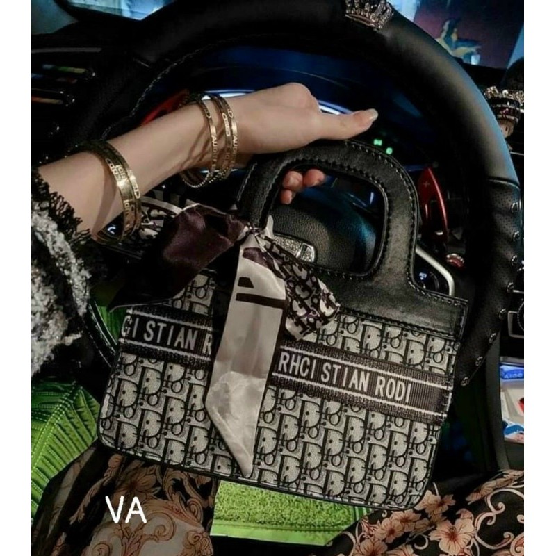 Túi Xách Nữ Khăn Lụa Quấn Quai Sang Chảnh(Có Dây Đeo Chéo)