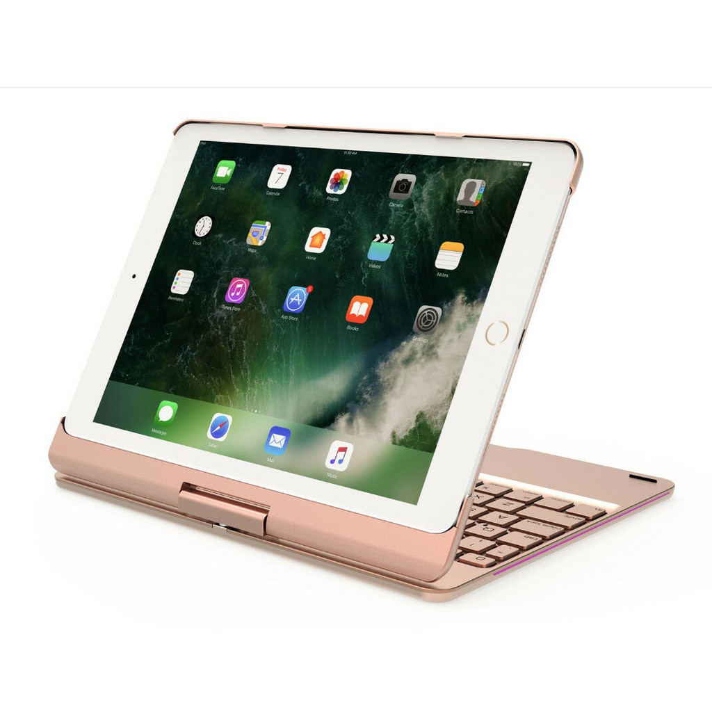 Bàn phím Bluetooth xoay 360 độ dành cho iPad Air 3 10.5 inch - Có 7 màu đèn cho bàn phím