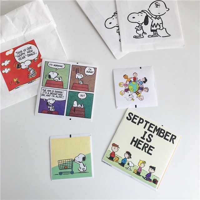 Set miếng dán hình chú chó Snoopy dễ thương
