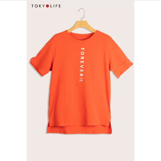 Áo T-Shirt Nữ TOKYOLIFE cổ tròn cotton thoáng khí I933-108E | BigBuy360 - bigbuy360.vn