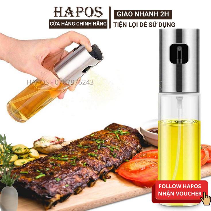 Bình xịt dầu ăn dạng phun sương cao cấp dung tích 100ml cao cấp - HAPOS