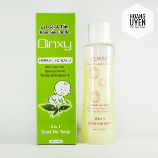 Gel gội và tắm rôm sảy cho bé Clinxy 120ml