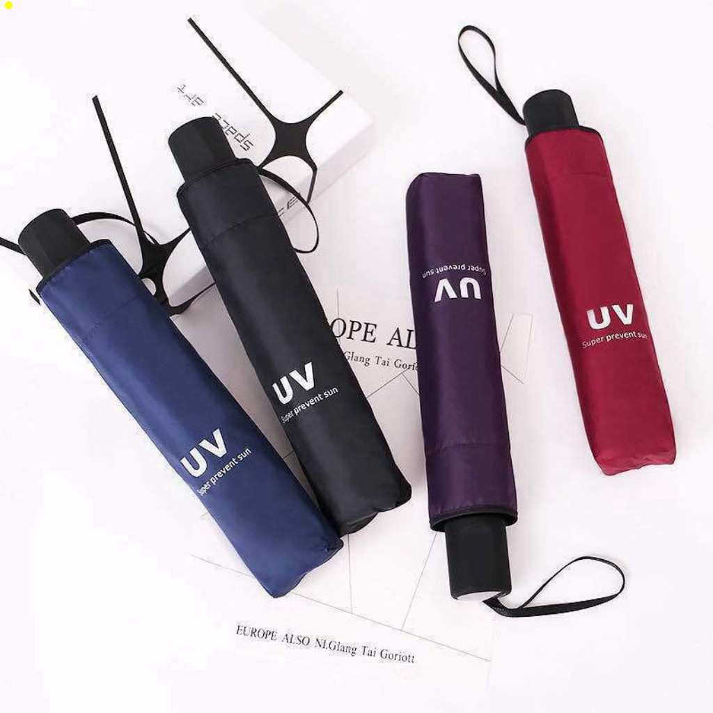 Ô dù gấp gọn đi mưa che nắng nhiều màu cute cỡ lớn cao cấp dễ thương chống tia uv [ Ô UV ]