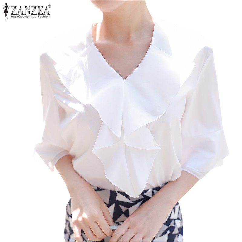 Zanzea Áo Nữ Tay Lửng Cổ Chữ V Thời Trang Quyến Rũ