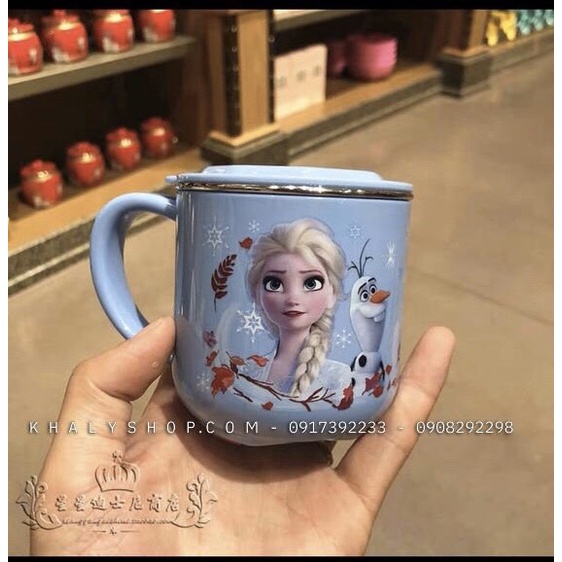 Ly cốc quai giữ nhiệt 260ml nhựa Melamine các nhân vật Disney cho bé trai và bé gái