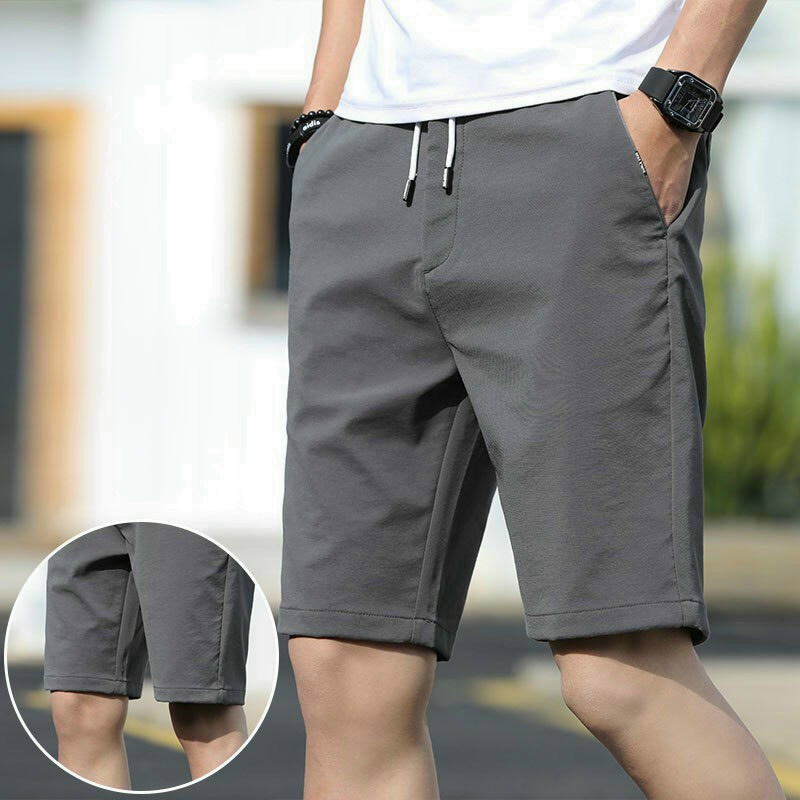 Quần short lửng kaki cho nam lưng thun rút dây vải siêu đẹp dày dặn bền màu co giãn thoáng mát thoải mái khi mặc MC50