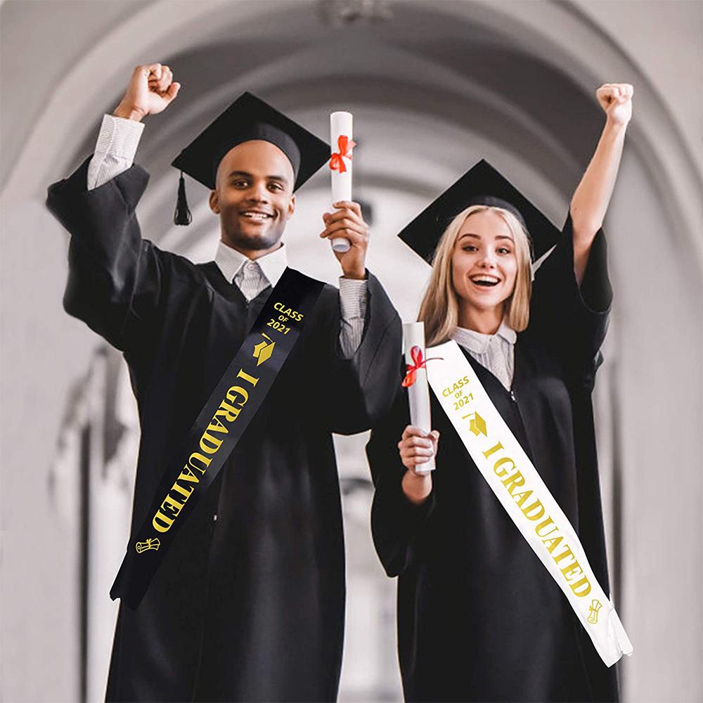 DORAW 2021 Graduation Sash Gift Dance Performance|Glitter Letter Celebration Photo Props