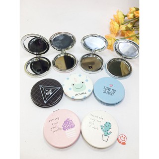Gương 2 mặt bỏ túi vuông tròn size 7cm sỉ 25k