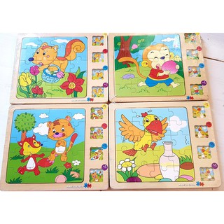 Truyện Tranh gỗ ghép hình 4 lớp