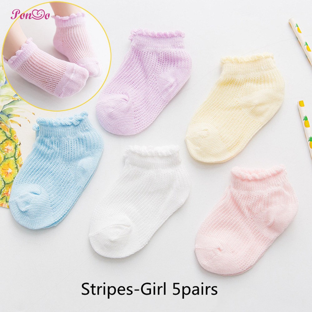 Bộ 5 Đôi Vớ Cotton Mềm Mại Cho Bé (0-5 Tuổi)
