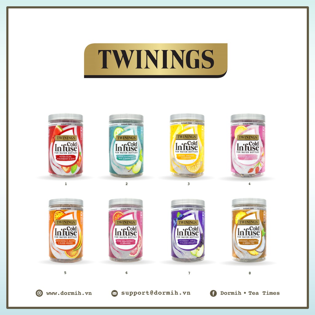 Twinings Cold Infuse - BST Trà nhúng lạnh hương vị trái cây