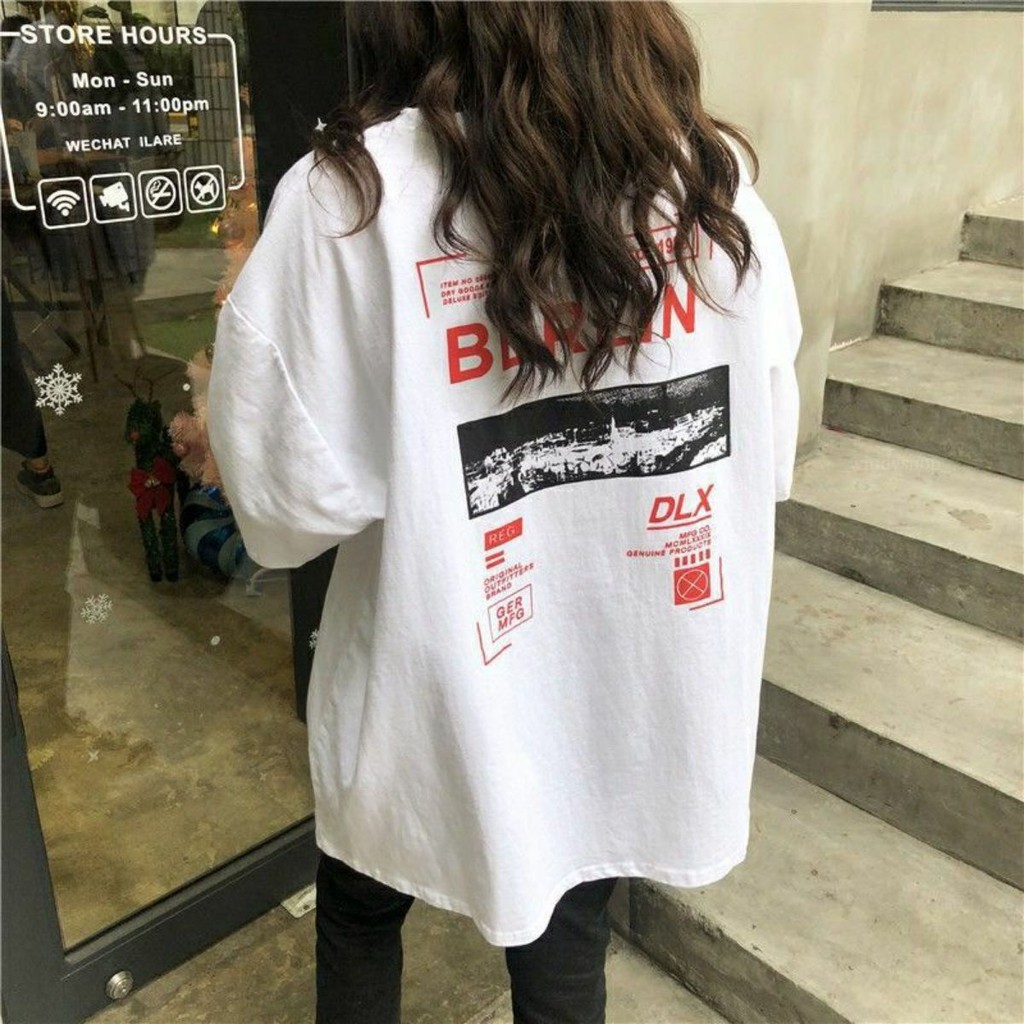 Áo Thun Tay Lỡ 100% Cotton Nam Nữ Unisex BERLIN
