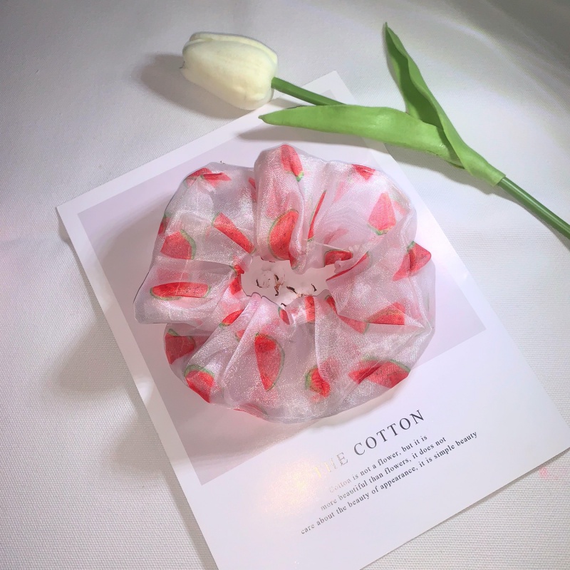 Dây Buộc Tóc  Buộc Tóc Scrunchies Hoạ Tiết Quả Dưa Hấu Cực Xinh N42
