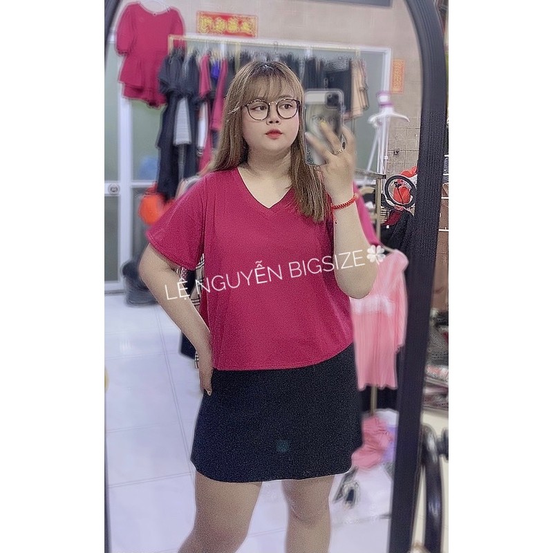 ÁO TRƠN CỔ TIM DÁNG LỬNG BIGSIZE | BigBuy360 - bigbuy360.vn