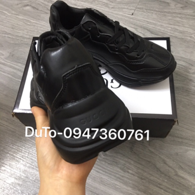 [TẶNG HỘP+SẴN HÀNG] Giày thể thao 𝐆𝐮𝐜𝐜𝐢 G.C NY full đen chữ to