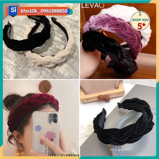 Bờm tóc tết chất liệu vải nhung sang trọng