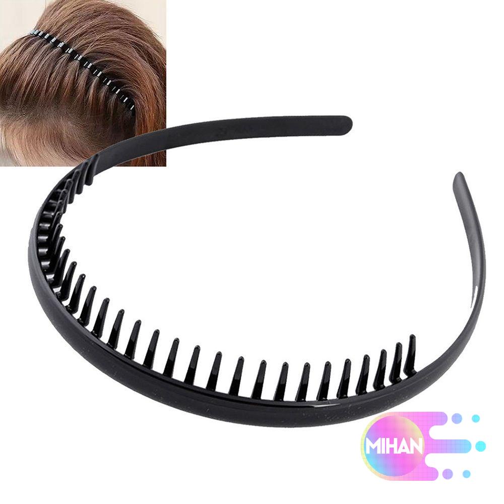 1 / 2 Băng Đô Cài Tóc Bằng Nhựa Màu Đen Nhiều Màu Thời Trang Cho Nam Chơi Bóng Đá