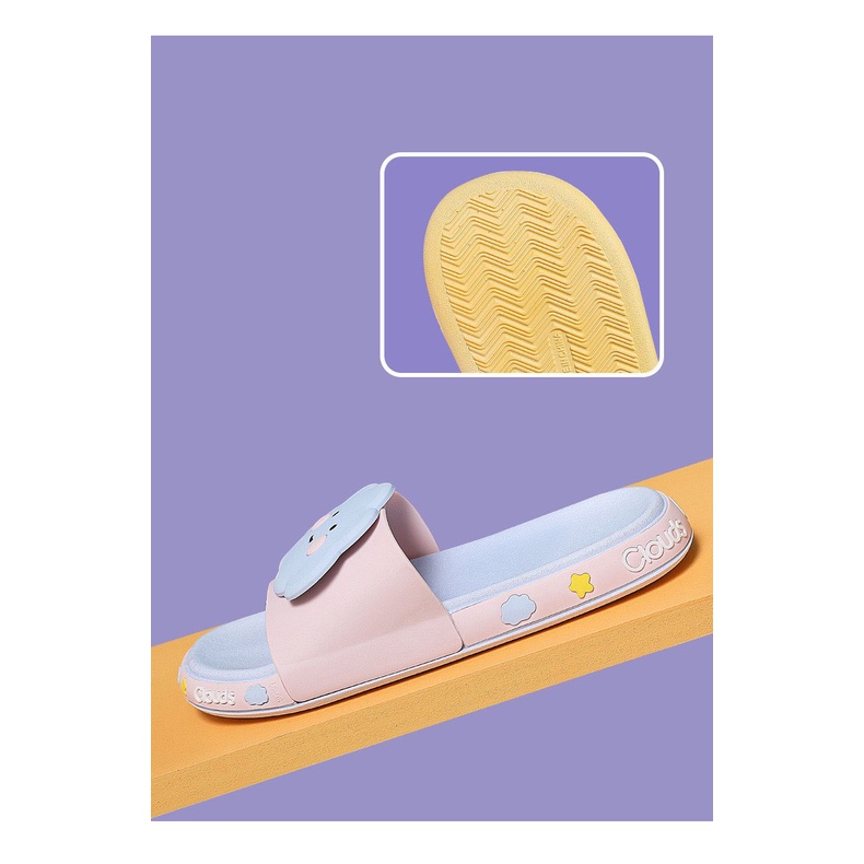 DÉP NỮ QUAI NGANG ĐÍNH HÌNH ĐÁM MÂY, SIÊU MỀM SIÊU ÊM CHÂN, PHONG CÁCH HÀN QUỐC