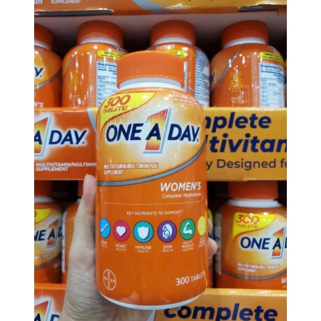 Vintamin Tổng Hợp One A Day Dành Cho Nam Nữ Giới Dưới 50 Tuổi Chai 300 Viên