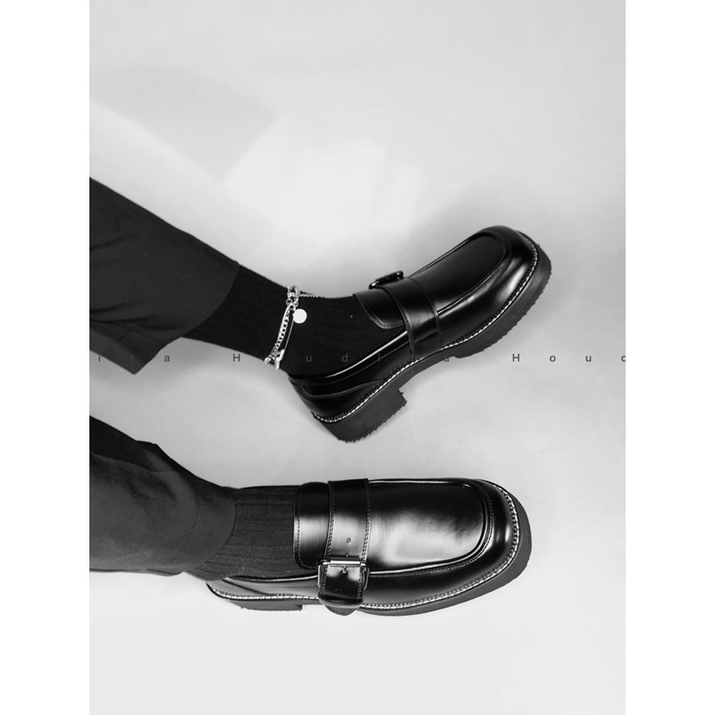 Giày tây nam công sở trẻ trung cao cấp hàn quốc cổ cao tăng chiều cao giày tây lười - HOUDITA C-V02