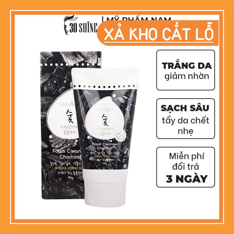 Sữa Rửa Mặt Cho Nam Skin&Dr Than Hoạt Tính 100g - Trắng da kiềm dầu - 30Shine phân phối chính hãng