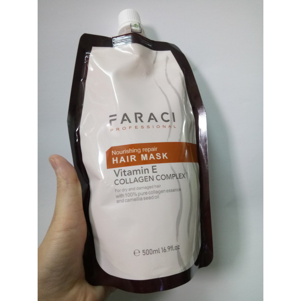 Dầu hấp ủ tóc Faraci siêu mềm mượt phục hồi tóc hư tổn siêu thơm 500ml