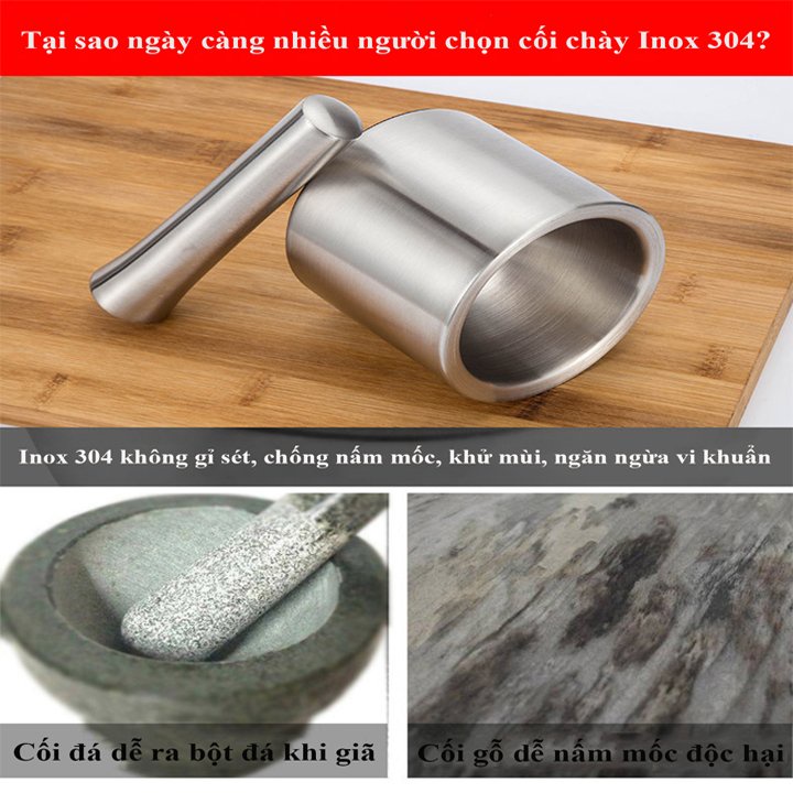 Bộ Cối Chày - Bộ Cối Chày Inox