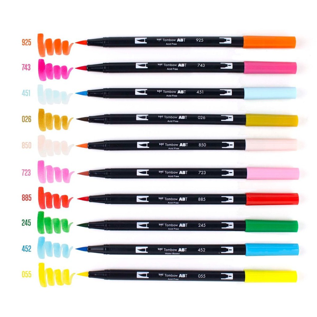 [DA ĐEN] Bút Tombow Dual Brush Pen Set Celebration 10 Màu