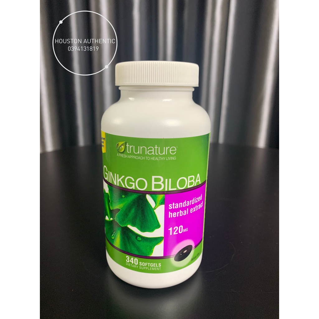 Mẫu mới 340 viên Ginkgo Biloba Trunature 120mg của Mỹ _ Live mua hàng tại Mỹ