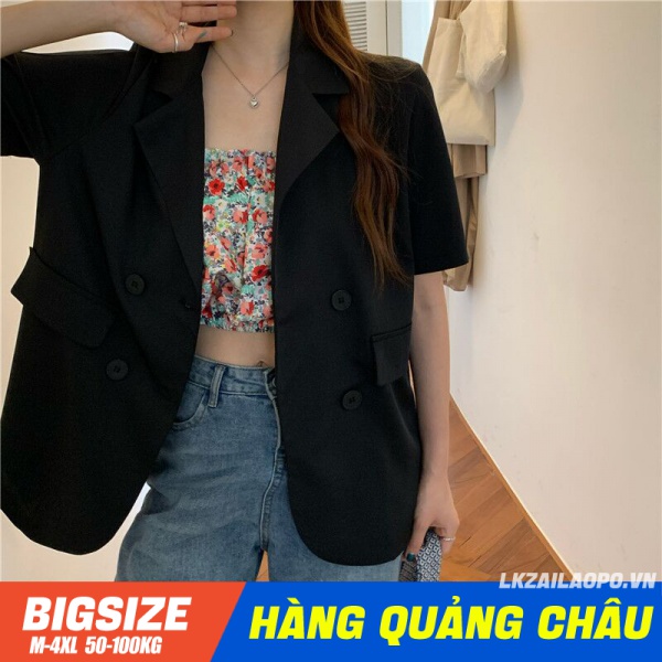 Áo vest blazer ⚡️𝐁𝐈𝐆𝐒𝐈𝐙𝐄⚡️ Áo kiểu nữ tay ngắn mỏng mùa hè Phong cách Hàn Quốc Thời Trang sang chảnh cá tính xinh đẹp quảng châu cao cấp | BigBuy360 - bigbuy360.vn